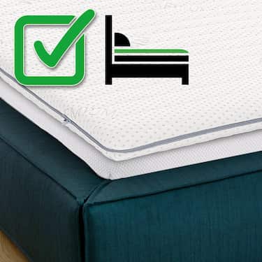 Kaltschaumtopper Supportho Premium Topper 120 x 200 cm H3, Höhe 9 cm, Härtegrad H3 mit antibakteriellem Bezug CloudComfort Basic Gel-Flocken Kissen 40 x 80 cm