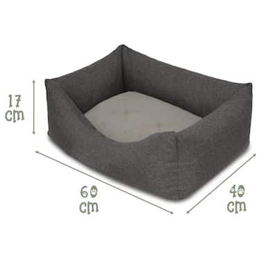 Petzzz kaķu un suņu gulta Felix S 60 x 40 x 17 cm ar divpusēju iekšējo spilvenu