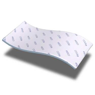 Kaltschaumtopper CloudComfort Cool 90 x 200 cm H2/H3, Höhe 7 cm, Härtegrad H2/H3, 7-Zonen Topper mit Sommer- und Winterseite + CloudComfort Basic Gel-Flocken Kissen 40 x 80 cm