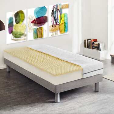 7 Zonen Viskoelastik-Matratze Sleezzz Smart 80 x 200 cm, Höhe 18 cm, Härtegrad H3 mit Air Memoryschaum + Sleezzz® Smart Kuscheldecke 140 x 200 cm