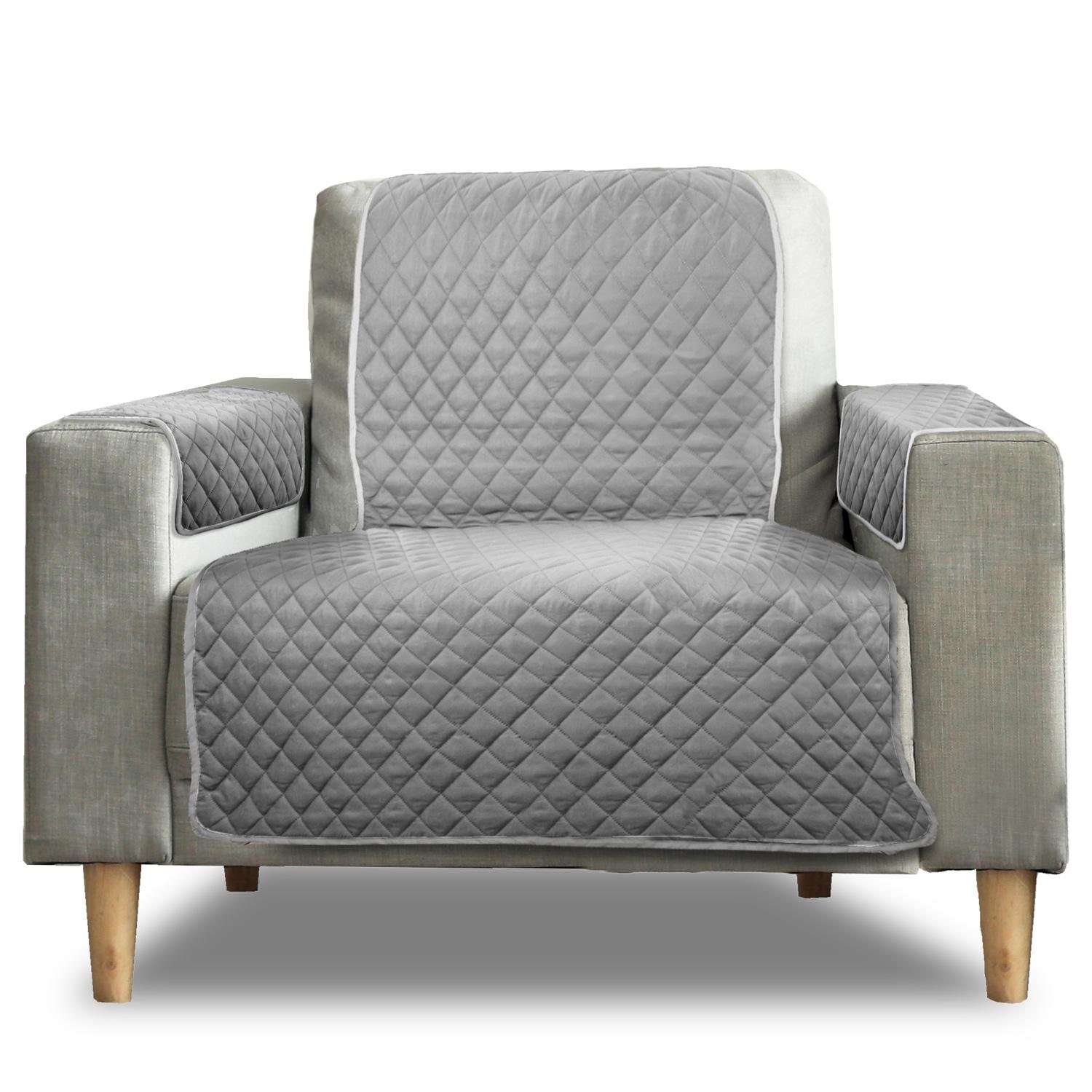 Prevleka za enosed / fotelj siva / antracit 50 x 191 cm + 2 x 50 x 55 cm 