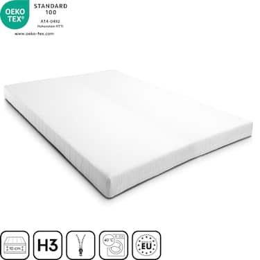 Komfortskummadrass K10 180 x 200 cm, höjd 10 cm, fasthetsklass H3