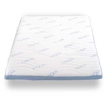 Kaltschaumtopper CloudComfort Cool 90 x 200 cm H2/H3, Höhe 7 cm, Härtegrad H2/H3, 7-Zonen Topper mit Sommer- und Winterseite + CloudComfort Basic Gel-Flocken Kissen 40 x 80 cm