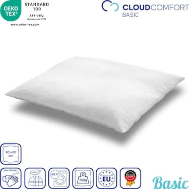 CloudComfort Basic Mikrofaser Kopfkissen 80 x 80 cm