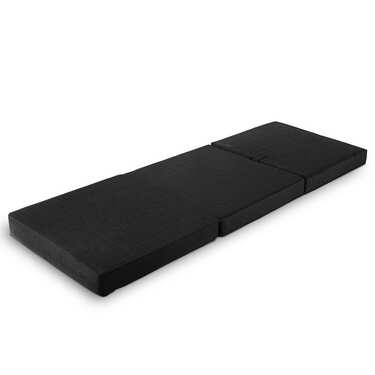 CloudComfort Premium Klappmatratze 70 x 195 cm schwarz , 10 cm hoch mit Möbelstoff bezogen