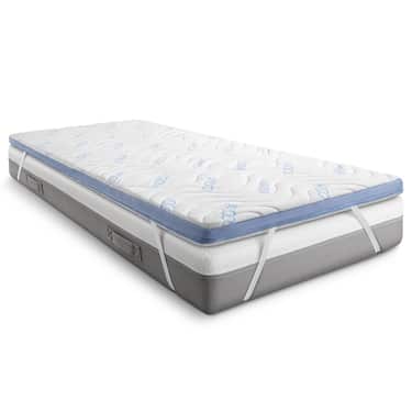 Kaltschaumtopper CloudComfort Cool 90 x 200 cm H2/H3, Höhe 7 cm, Härtegrad H2/H3, 7-Zonen Topper mit Sommer- und Winterseite