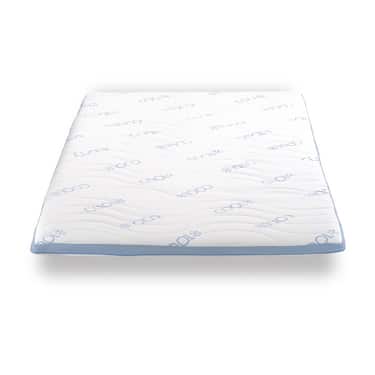 Cobertura de espuma fria CloudComfort Cool 120 x 200 cm H2/H3, altura 7 cm, nível de firmeza H2/H3, cobertura de 7 zonas com lado de verão e lado de inverno