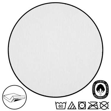 CloudComfort Basic fitted sheet jersey stretch vit 180 x 200 - 200 x 200 cm