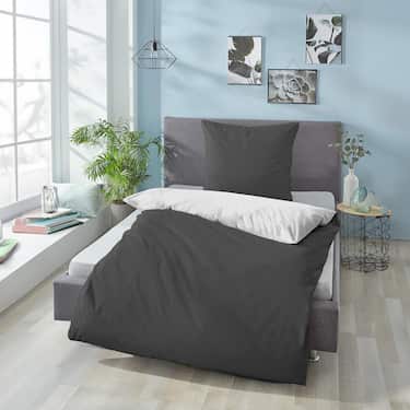 CloudComfort Basic αναστρέψιμα κλινοσκεπάσματα μαύρο/λευκό 155 x 220 + 80 x 80 cm