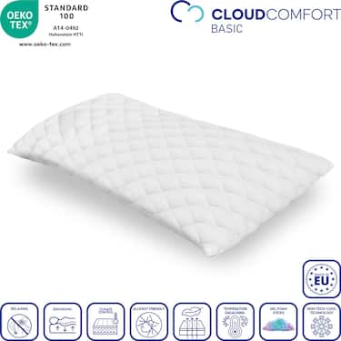 CloudComfort Basic Gel-Flocken Kopfkissen 40 x 80 cm