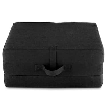 CloudComfort Premium Klappmatratze 70 x 195 cm schwarz , 10 cm hoch mit Möbelstoff bezogen