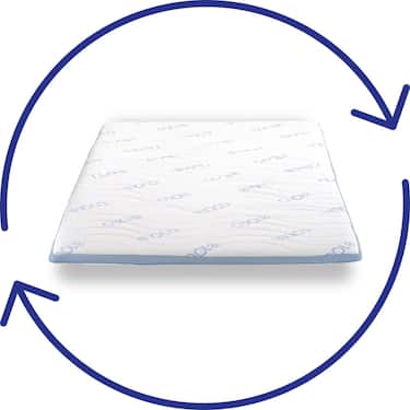 Kaltschaumtopper CloudComfort Cool 180 x 200 cm H2/H3, Höhe 7 cm, Härtegrad H2/H3, 7-Zonen Topper mit Sommer- und Winterseite