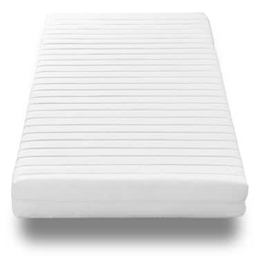 Kaltschaummatratze K16 90 x 190 cm, Höhe 16 cm, Härtegrad H2/H3 + CloudComfort Basic Gel-Flocken Kissen 40 x 80 cm gratis