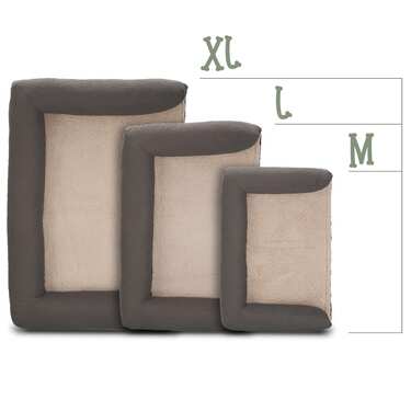 Cama ortopédica para cães com encosto 120 x 80 x 31 cm tamanho M