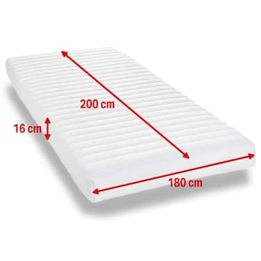 Κάλυμμα στρώματος K16 180 x 200 cm, ύψος 14-16 cm