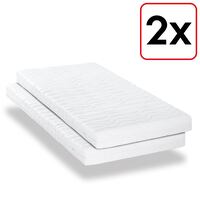 Dvigubas "Premium" 7 zonų čiužinys 100x200 cm "CloudComfort", aukštis 15 cm, kietumo lygis H2/H3, dvivietis rinkinys
