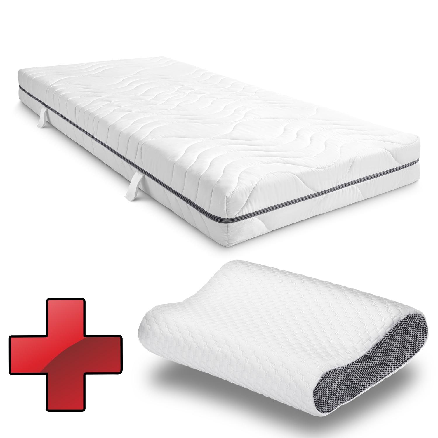 Sleezzz® Smart Matratze 90x200 cm + Sleezzz® Premium Memory-Effekt Kissen