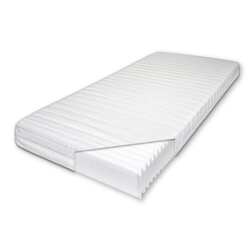 Kaltschaummatratze K16 90 x 190 cm, Höhe 16 cm, Härtegrad H2/H3 + CloudComfort Basic Gel-Flocken Kissen 40 x 80 cm gratis