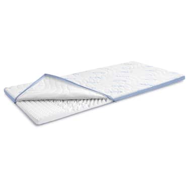 Kaltschaumtopper CloudComfort Cool 90 x 200 cm H2/H3, Höhe 7 cm, Härtegrad H2/H3, 7-Zonen Topper mit Sommer- und Winterseite