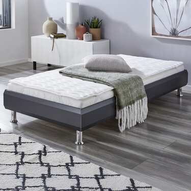 2,5 cm Komfortschaumtopper Sleezzz® Basic 100 x 200 cm mit 7-Zonen-Wellensteppung und Eckgummis