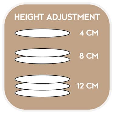 2 x Sleezzz Smart höhen- und härtegradverstellbares Kissen 33 x 75 cm