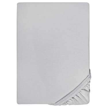 Prostěradlo Castell z mikrovlákna interlock jersey stříbrně šedé 90 x 190 - 100 x 200 cm dvojité balení
