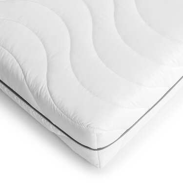 7 Zonen Viskoelastik-Matratze Sleezzz Smart 90 x 200 cm, Höhe 18 cm, Härtegrad H3 mit Air Memoryschaum + CloudComfort Basic Mikrofaser Kopfkissen 40 x 80 cm