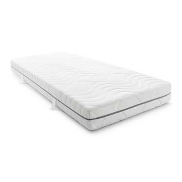 7 Zonen Viskoelastik-Matratze Sleezzz Smart 80 x 200 cm, Höhe 18 cm, Härtegrad H3 mit Air Memoryschaum + Sleezzz® Smart Kuscheldecke 140 x 200 cm