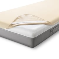 Sleezzz Basic Molton Matratzenschutz 160 x 200 cm, Matratzenschoner aus 100 % Baumwolle, Naturfarben , Fixspann