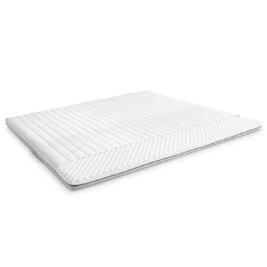 Kaltschaumtopper Supportho Premium Topper 120 x 200 cm H3, Höhe 9 cm, Härtegrad H3 mit antibakteriellem Bezug CloudComfort Basic Gel-Flocken Kissen 40 x 80 cm