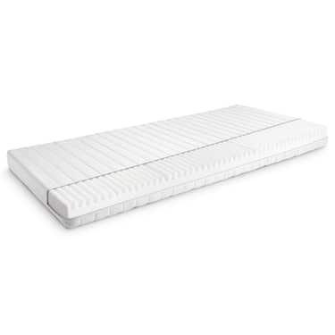 Kaltschaummatratze K16 90 x 190 cm, Höhe 16 cm, Härtegrad H2/H3 + CloudComfort Basic Gel-Flocken Kissen 40 x 80 cm gratis