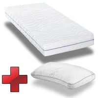 Orthopädische Kaltschaummatratze Supportho Premium 80 x 200 cm, Höhe 18 cm, Härtegrad H2/H3 + Supportho Viskoelastik Komfort-Schlaf-Kissen 40 x 80 cm