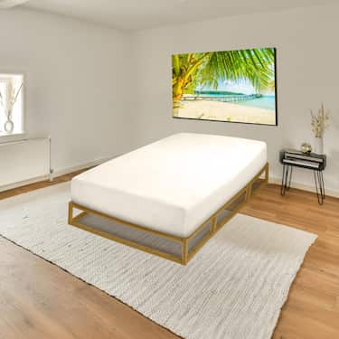 Castell prześcieradło z mikrofibry interlock jersey szampańskie 90 x 190 - 100 x 200 cm