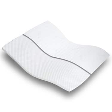Kaltschaumtopper Supportho Premium Topper 120 x 200 cm H3, Höhe 9 cm, Härtegrad H3 mit antibakteriellem Bezug CloudComfort Basic Gel-Flocken Kissen 40 x 80 cm