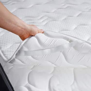 2,5 cm Komfortschaumtopper Sleezzz® Basic 100 x 200 cm mit 7-Zonen-Wellensteppung und Eckgummis