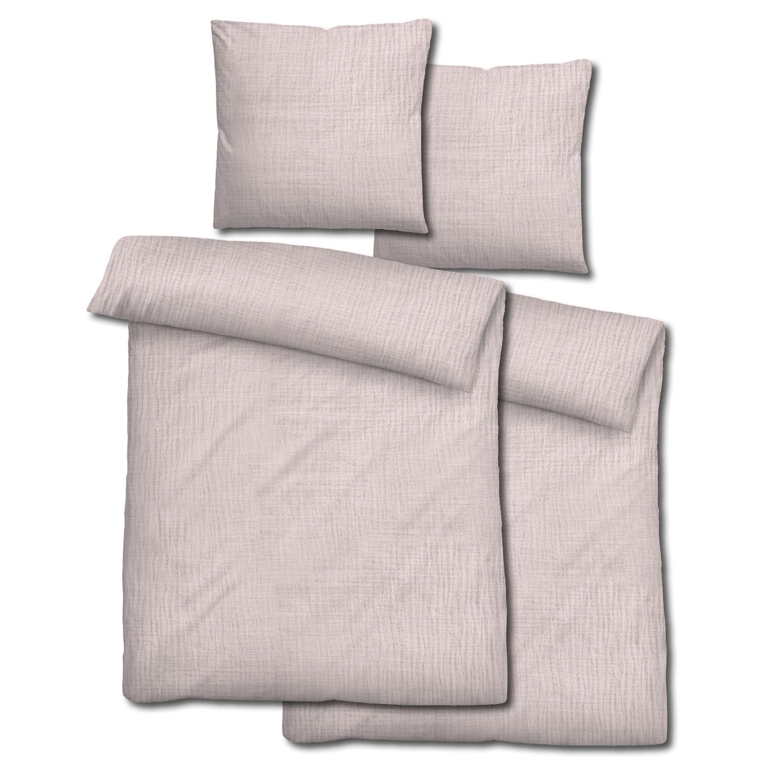 Topeltpakend Sleezzz® musliinist voodipesu roosa 135 x 200 cm + 80 x 80 cm