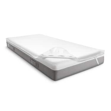 Sleezzz Vital wasserdichter Molton Matratzenschutz Fixspann 90 x 200 cm, Matratzenschoner aus 100% Baumwolle in weiß