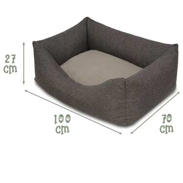 Cama para cães Petzzz Lucky L 100 x 70 x 27 cm com almofada interior ortopédica
