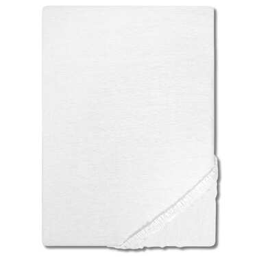 CloudComfort Basic fitted sheet jersey stretch vit 90 x 190 - 100 x 200 cm