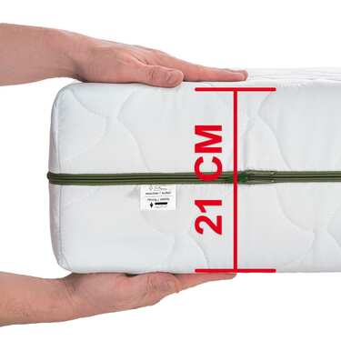 7 Zonen Taschenfederkernmatratze Sleezzz Smart 90 x 190 cm, Höhe 21 cm, Härtegrad H2/H3