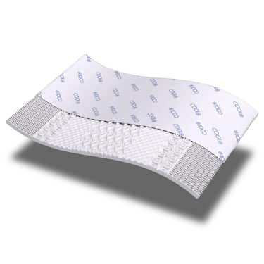 Cobertura de espuma fria CloudComfort Cool 120 x 200 cm H2/H3, altura 7 cm, nível de firmeza H2/H3, cobertura de 7 zonas com lado de verão e lado de inverno