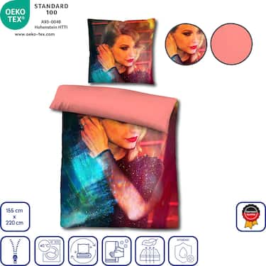 Castell vendbart sengelinned i mikrofiber Taylor Swift af Sid Maurer 155 x 220 + 80 x 80 cm