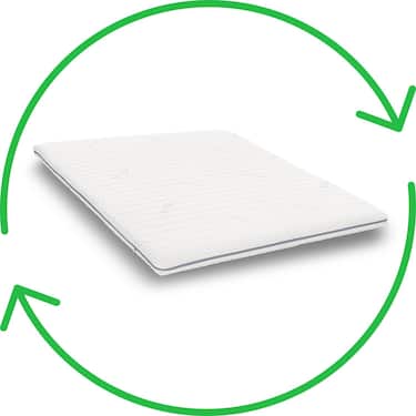 Kaltschaumtopper Supportho Premium Topper 120 x 200 cm H3, Höhe 9 cm, Härtegrad H3 mit antibakteriellem Bezug CloudComfort Basic Gel-Flocken Kissen 40 x 80 cm