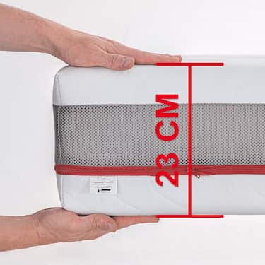 7 Zonen orthopädische Taschenfederkernmatratze Sleezzz Premium 180 x 200 cm, Höhe 23 cm, Härtegrad H2/H3
