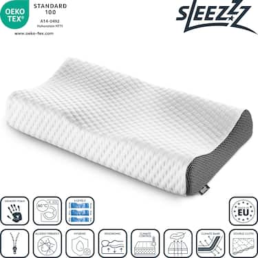 Sleezzz Premium orthopädisches Gel-Effekt Nackenstützkissen 32 x 60 cm 