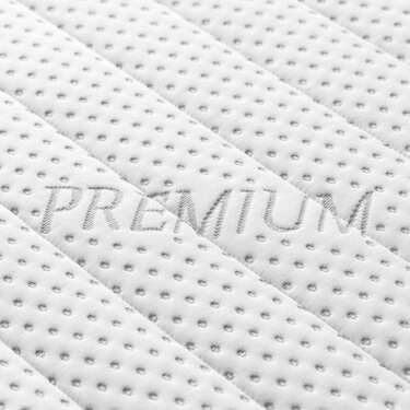 Kaltschaumtopper Supportho Premium Topper 140 x 200 cm H3, Höhe 9 cm, Härtegrad H3 mit antibakteriellem Bezug + Supportho Gel-Effekt Kissen 40 x 80 cm