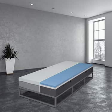 Viskoelastik-Matratze Sleezzz Premium 80 x 200 cm, Höhe 20 cm, Härtegrad H2/H3, mit Wendegriffen