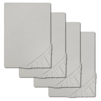 Komplekt 4 CloudComfort Basic voodilinade komplekt hõbehall 90 x 190 - 100 x 200 cm (4 tk)