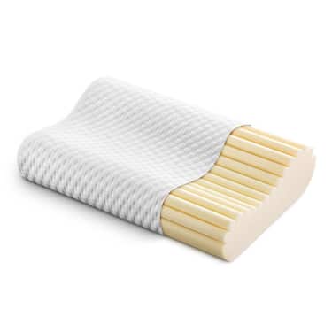 7 Zonen Viskoelastik-Matratze Sleezzz Smart 90 x 200 cm, Höhe 18 cm, Härtegrad H3 mit Air Memoryschaum + Sleezzz® Premium Memory-Effekt Kissen