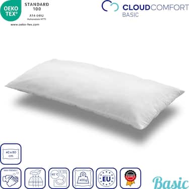 CloudComfort Basic Mikrofaser Kopfkissen 40 x 80 cm